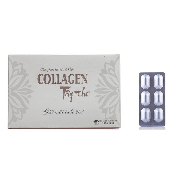 VIÊN UỐNG COLLAGEN TÂY THI _ GIỮ MÃI THANH XUÂN HỘP 120 Viên