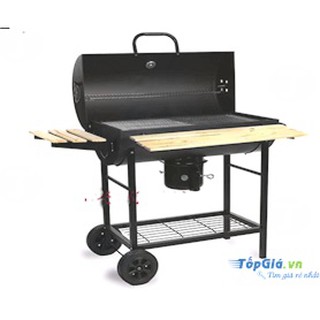 BẾP NƯỚNG THAN HOA LẮP ĐẬY CÓ TAY ĐẨY BBQ-05