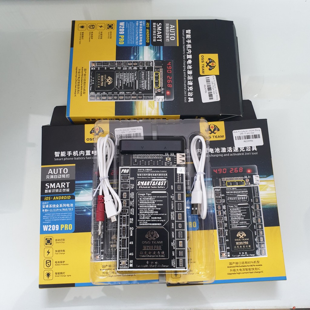 Bộ kick Pin Đa Năng, Bộ sạc Pin Đa Năng W209 Pro