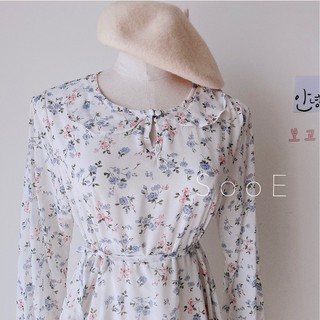 Đầm hoa sổ sen Vintage (Hồng, Trắng)