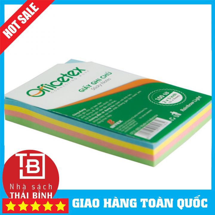 Giấy ghi chú kích thước nhỏ gọn 2x3 inch (51x76 mm) - 100 tờ/xấp - Giấy Note nhiều màu nổi bật