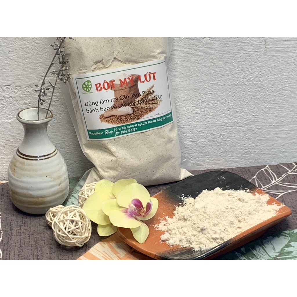 Bột mì hữu cơ nguyên chất không chất tẩy trắng chia túi nhỏ 500g - 1kg < Thực dưỡng Tâm Bảo >