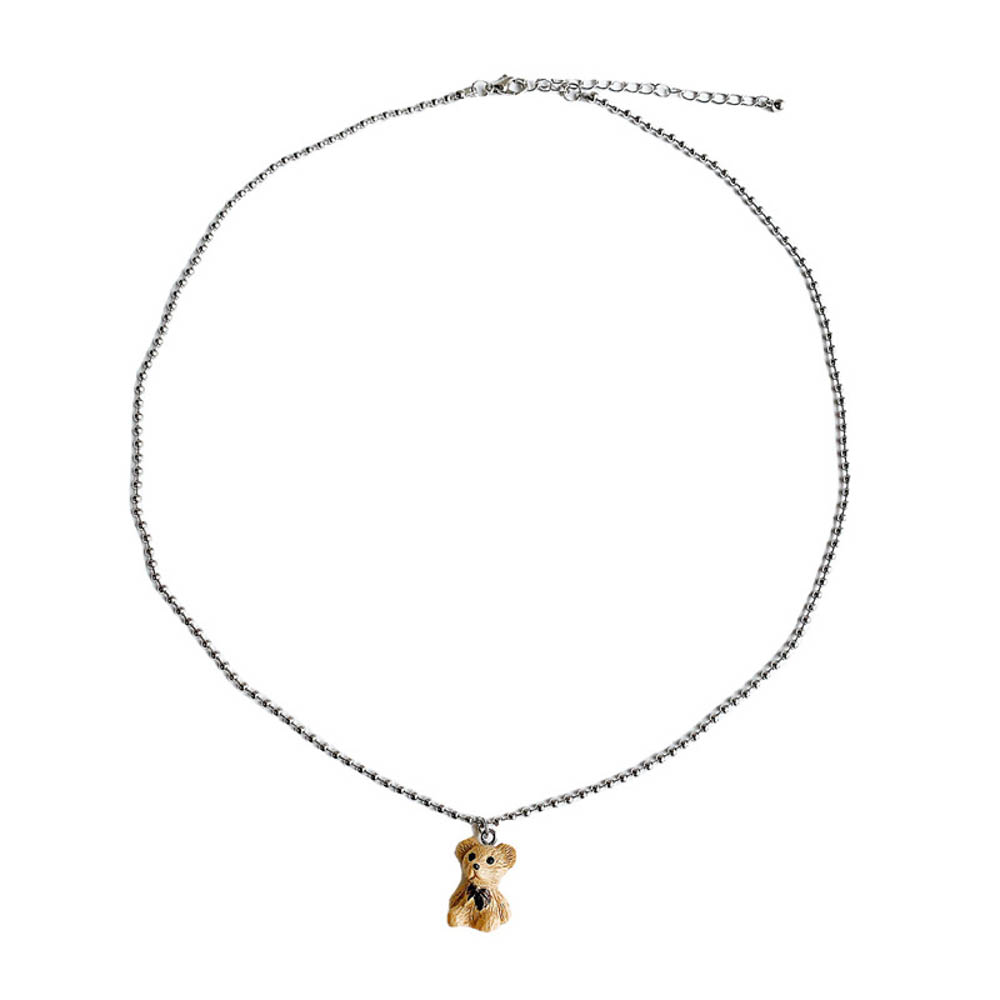 Dây Chuyền Dáng Dài Gắn Mặt Hình Gấu Ngộ Nghĩnh Phong Cách Hàn Quốc