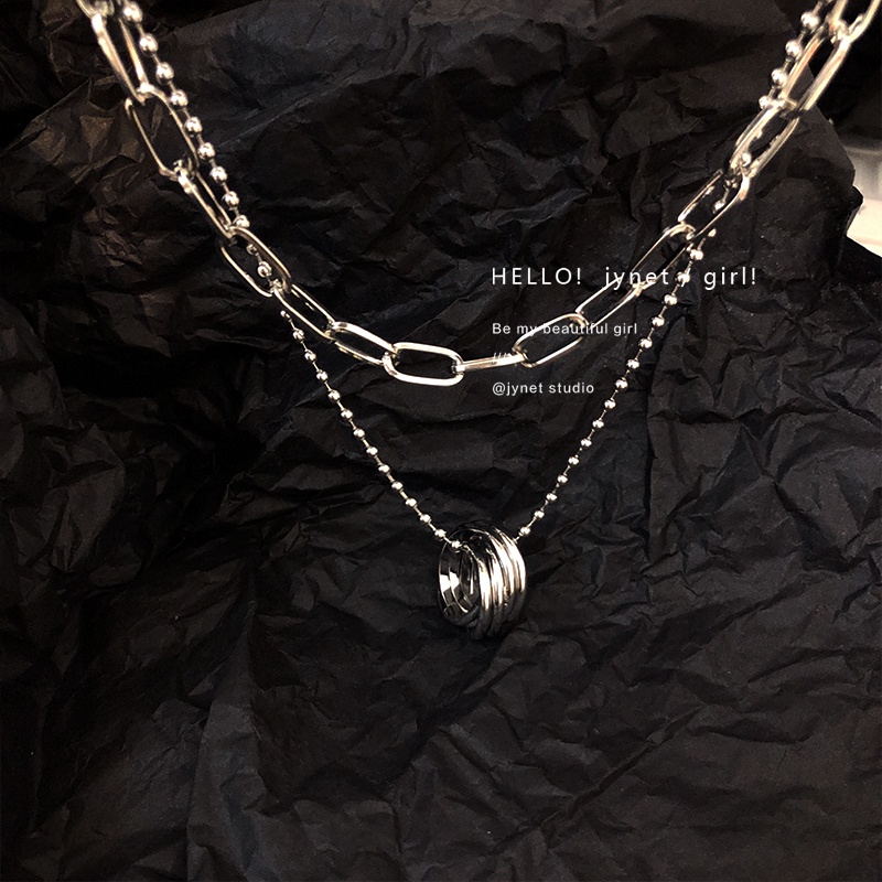 Vòng cổ Hai Lớp Phong Cách Harajuku Hàn Quốc Mới