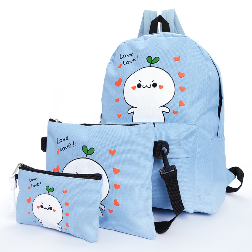 Bộ 3 Món Ba Lô Túi Xách Teen Cao Cấp