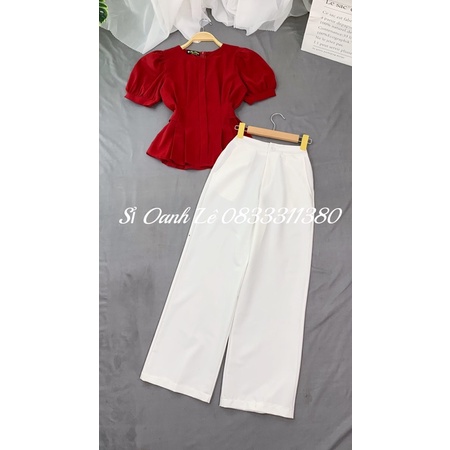 Áo peplum tay phồng A208