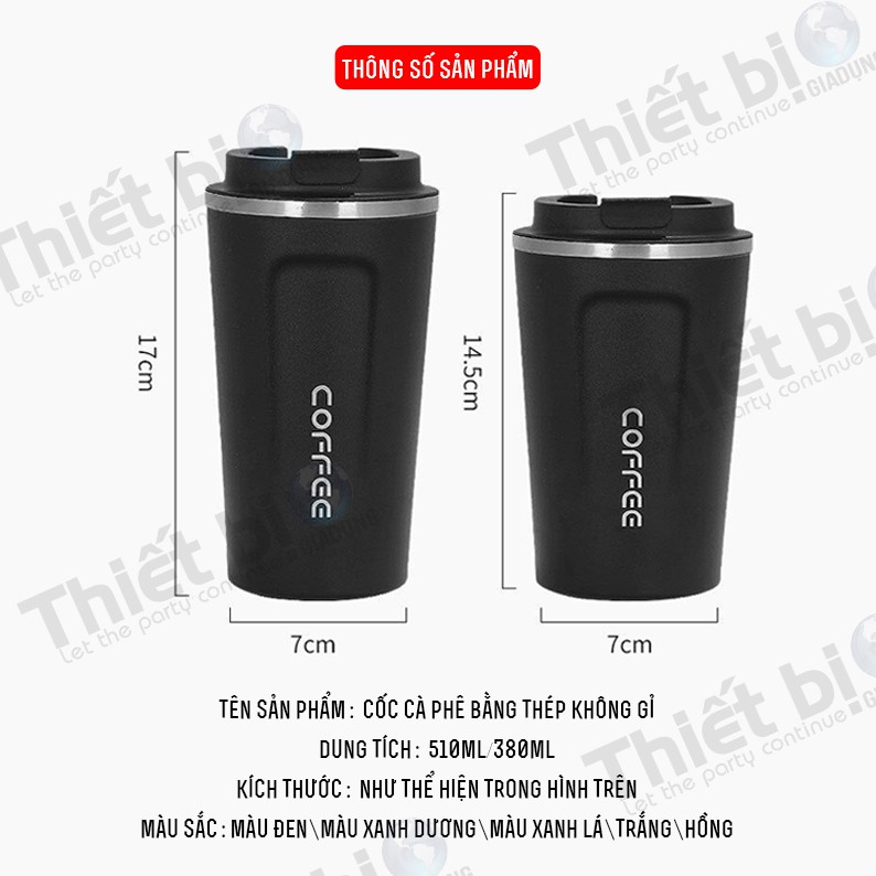 Cốc Giữ Nhiệt Coffee S6 Lõi Inox 304 Bền Đẹp Ly Pha Cà Phê Giữ Nhiệt Đến 8h Chống Tràn Cafe