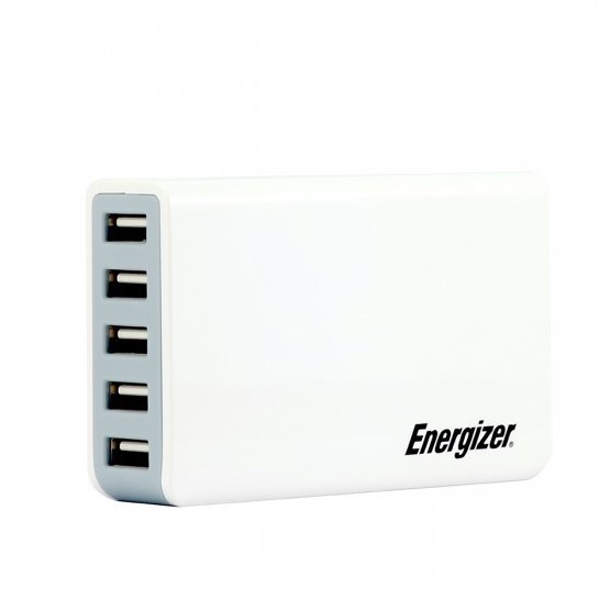 [Mã SKAMSALE06 giảm 10% đơn 150k] Sạc 5 cổng Energizer công suất 40W - 8A 5 USB - USA5DEUHWH5 - Bảo hành 1 đổi 1