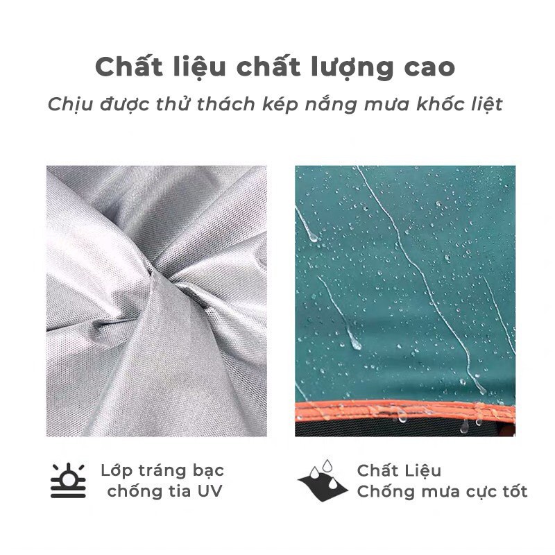 Lều cắm trại tự bung, lều du lịch dã ngoại dành cho gia đình, cặp đôi 2 - 5 người, Loại dày cao cấp bảo hành 1 đổi 1