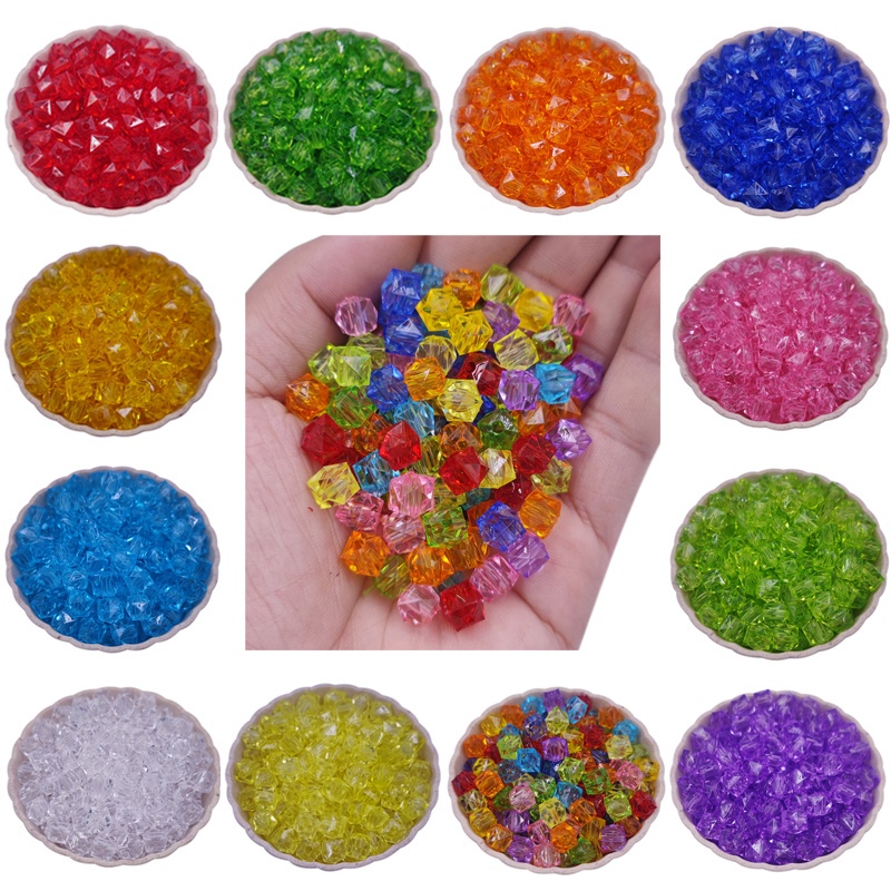 Set 20/40 hạt xỏ trang sức tự làm 8/10mm nhiều màu sắc thời trang