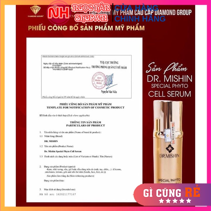 Serum, Tinh Chất,Mỹ phẩm, Bộ kem nám tàn nhang Dr Mishin- Mỹ phẩm chính hãng nhập khẩu Hàn Quốc