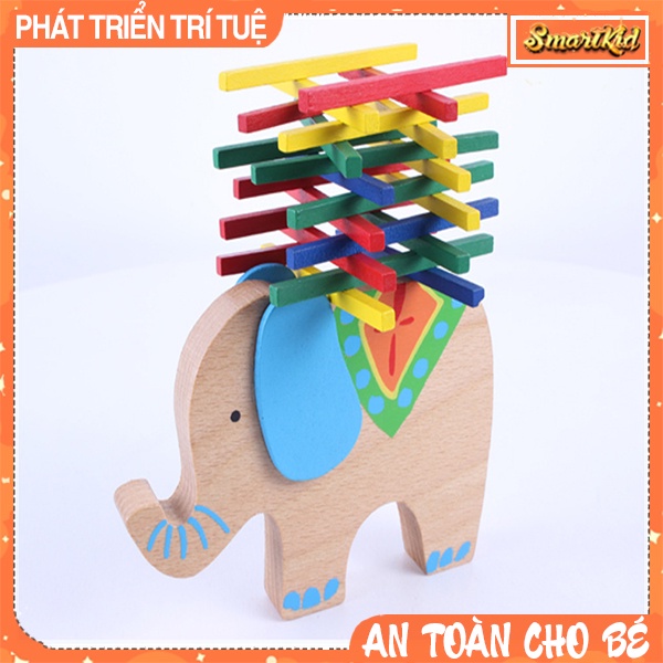 Bộ Đồ Chơi Voi Lạc Đà Cân Bằng Giáo Dục Bằng Gỗ Cho Bé