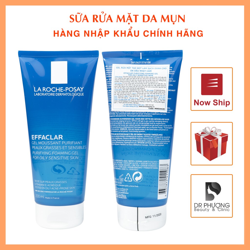 [Mã COS1904 giảm 8% đơn 300K] [CHÍNH HÃNG] Gel Rửa Mặt Tạo Bọt La Roche-Posay Cho Da Dầu Mụn Effaclar | BigBuy360 - bigbuy360.vn