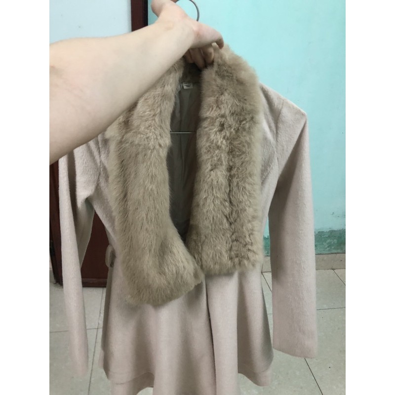 pass áo dạ cổ lông hàn quốc đẹp xuất sắc