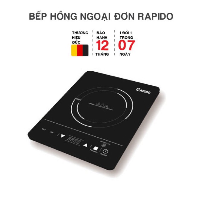 Bếp hồng ngoại đơn RC2000ES, NHẬP KHẨU TỪ ĐỨC, BẢO HÀNH 12 THÁNG