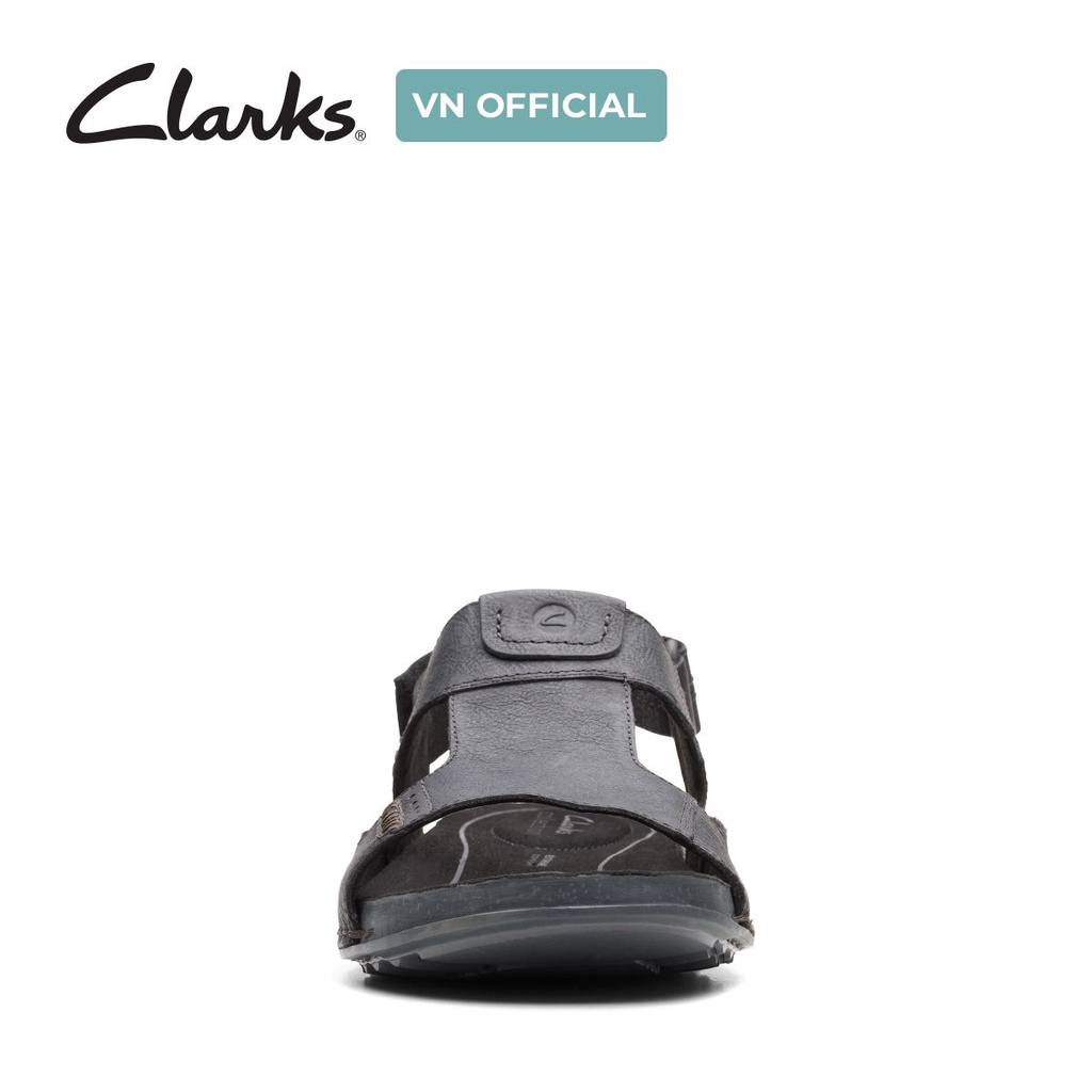 Giày Sandal Da Nam CLARKS Crestview Bay màu đen