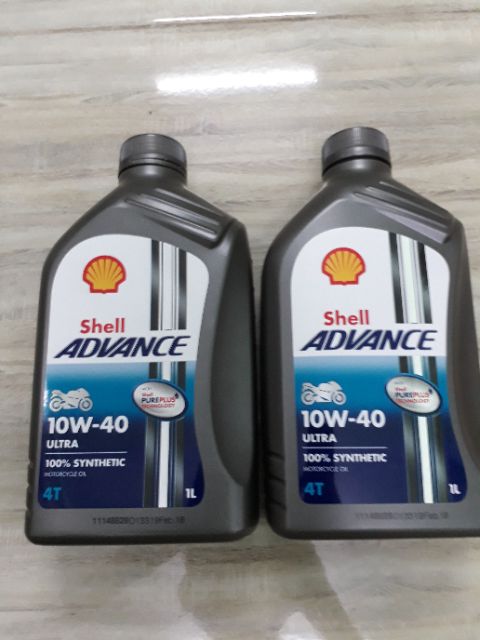 [Shell Châu Âu]Dầu nhớt tổng hợp cao cấp xe số-xe tay côn Shell Advance Ultra 10W-40 Italia 1,1L