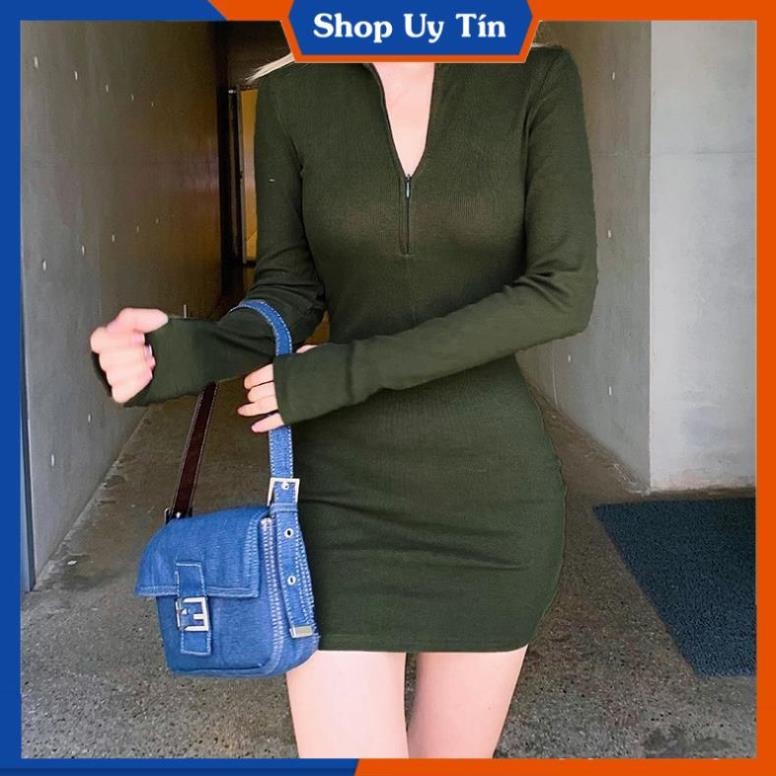 Đầm Body Sexy  Váy Ôm Dáng Nhún Eo Nữ Dài Tay, Thiết Kế Vải Thun Trắng Đen Đi Dự Tiệc Cưới VD054 | BigBuy360 - bigbuy360.vn