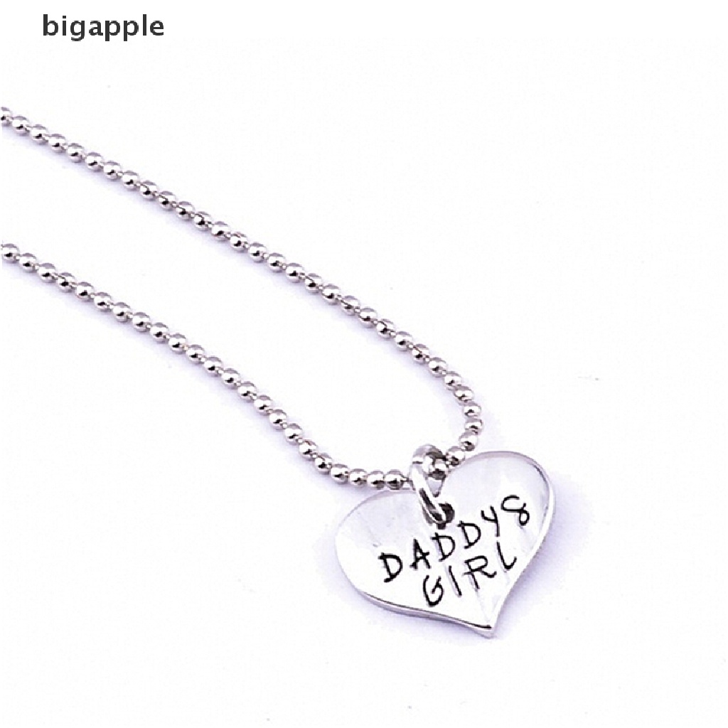 Vòng cổ / Móc Khóa Hình Trái Tim Khắc Chữ Daddy / Daughter RDG