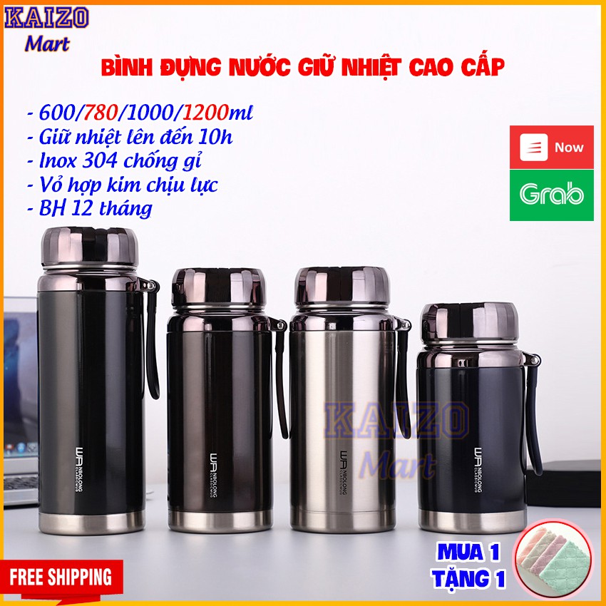 Bình nước giữ nhiệt BaoL  600ML/780ML/1000ML/1200ML Inox cao cấp chống gỉ - Tặng khăn lau đa năng Bảo hành 3 tháng Kaizo | BigBuy360 - bigbuy360.vn