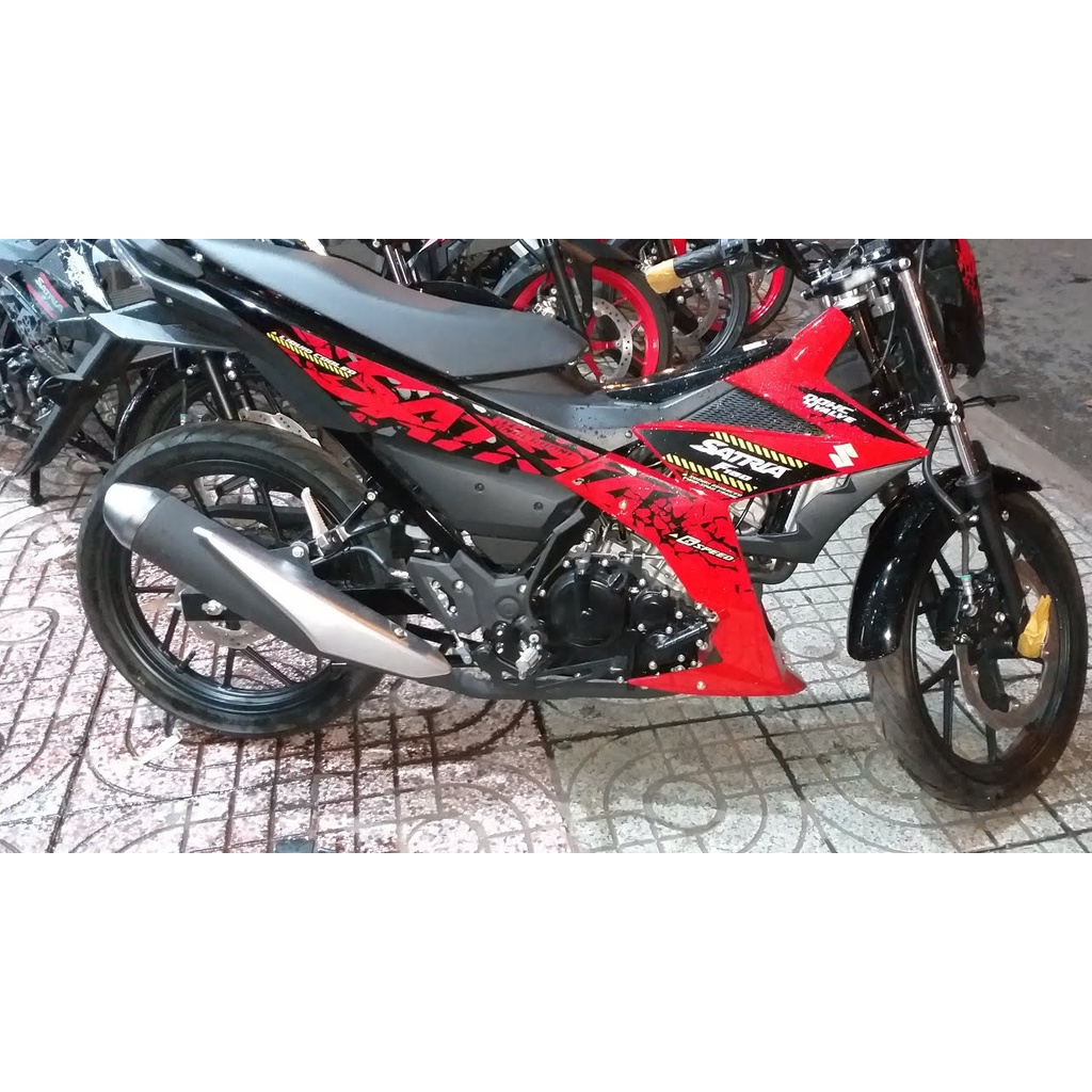 Tem Rời cao cấp Satria mẫu zin 2019 màu đỏ đen trắng
