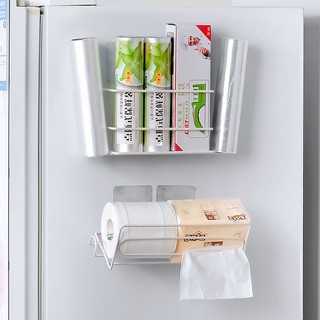 Giá sắt đựng đồ dùng nhà bếp treo tủ lạnh tiện dụng