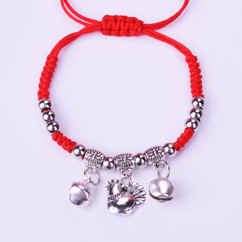 Lắc tay vòng tay bện chỉ đỏ cung hoàng đạo FH45654 cầu may mắn, trường thọ đính hạt 12 mẫu