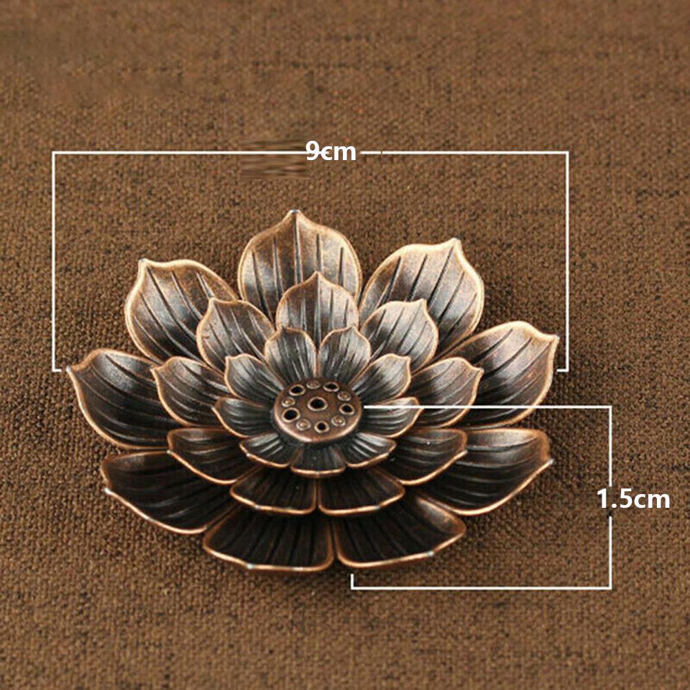 KUNHEV Giá Đỡ Nhang Trầm Hương Thủ Công Hình Hoa Sen Phong Cách Phật Giáo Trung Hoa