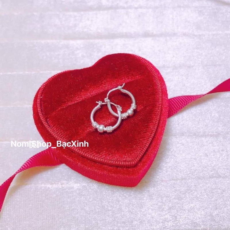 Bông tai mo tàu bạc ta cho bé, người lớn cũng đeo được rẻ đẹp xinh Mainomi Shop Bạc Xinh