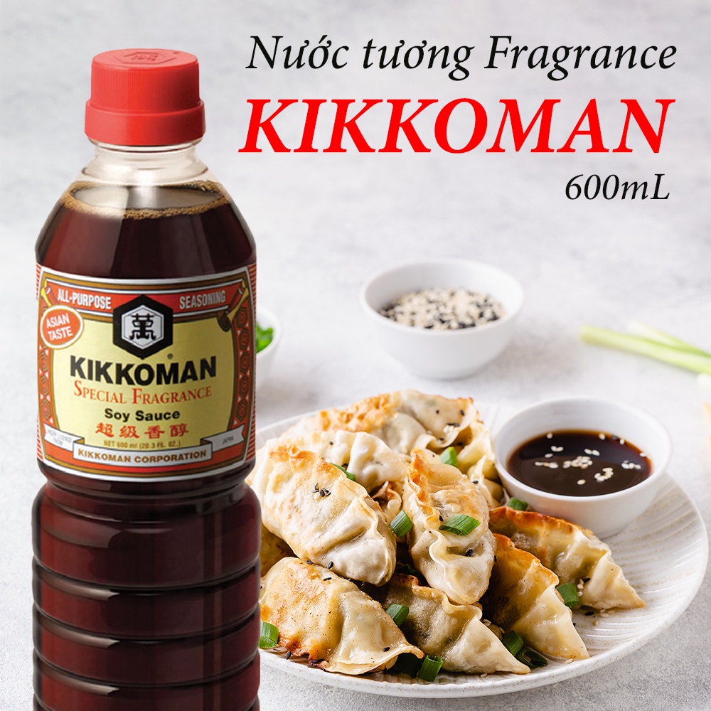 Nước tương hiệu Kikkoman 600ml (Loại ít muối - Đặc biệt)