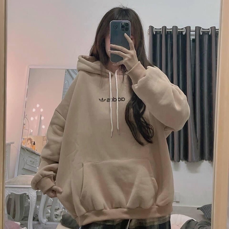 Hoodies nỉ thêu adii-dassss dày dặn from tay bồng unisex