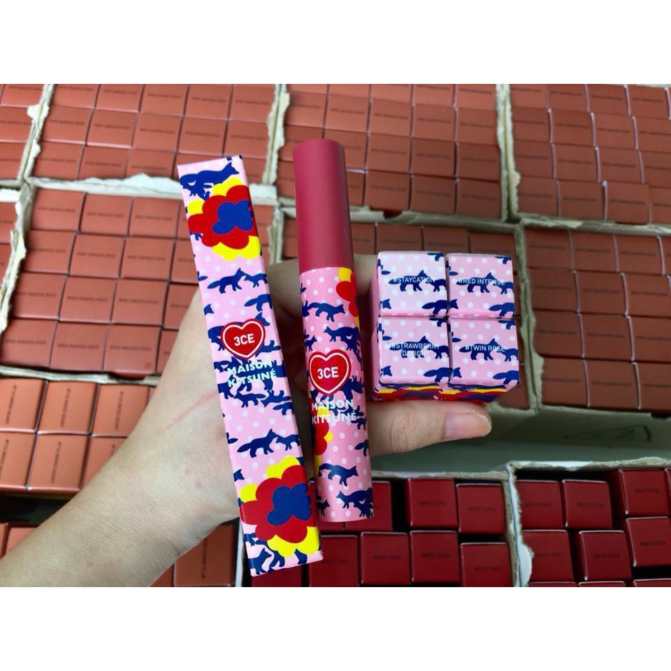 Son Kem Lì 3CE Maison Kitsune Velvet Lip Tint [Phiên Bản Giới Hạn]