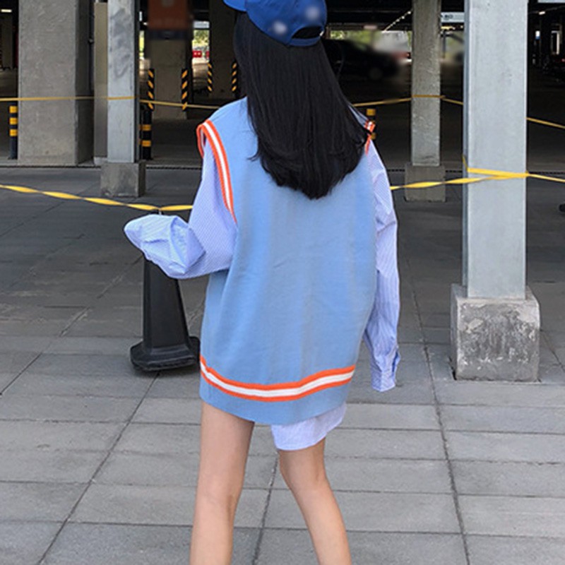 Áo Len Nữ Không Tay Cổ Chữ V Thời Trang Hàn Quốc