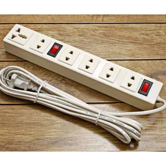 Ổ cắm điện di động cao cấp 6 lỗ Vina DH-06 - Dây 5met