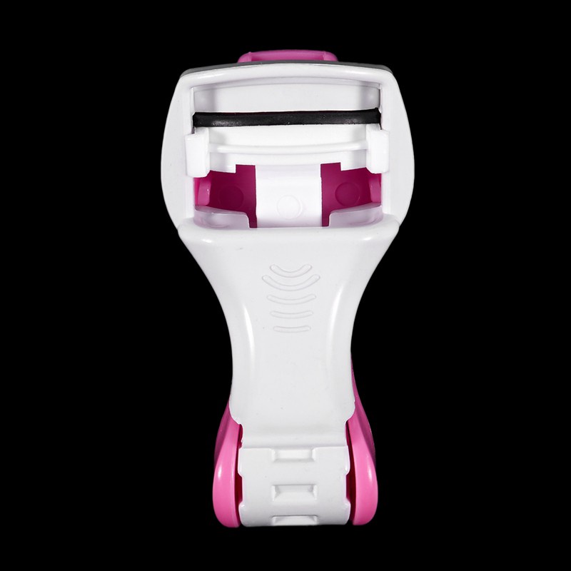 Women Cosmetic Tool Foldable White Pink Plastic Eyelash Curler