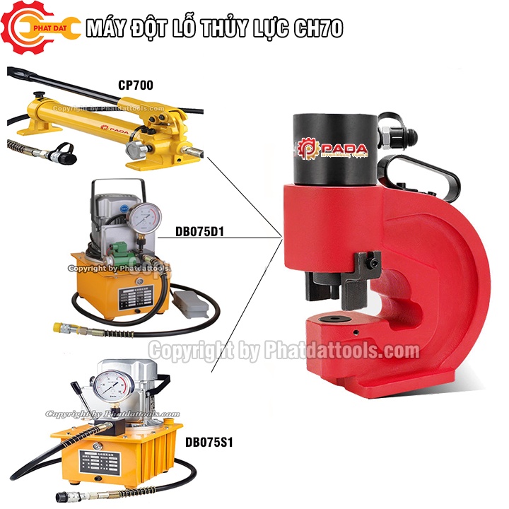 Máy đột thủy lực Ch70- Đột dày 12mm- Bảo hành 6 tháng