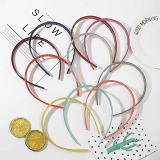 Bờm tóc nhựa đơn sắc Solid Colour Headband phong cách Retro dễ phối đồ