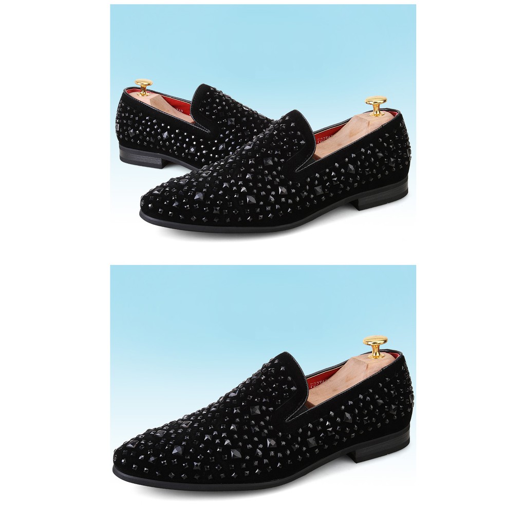 Giày Lười Đính Đá Sang Trọng Cho Nam