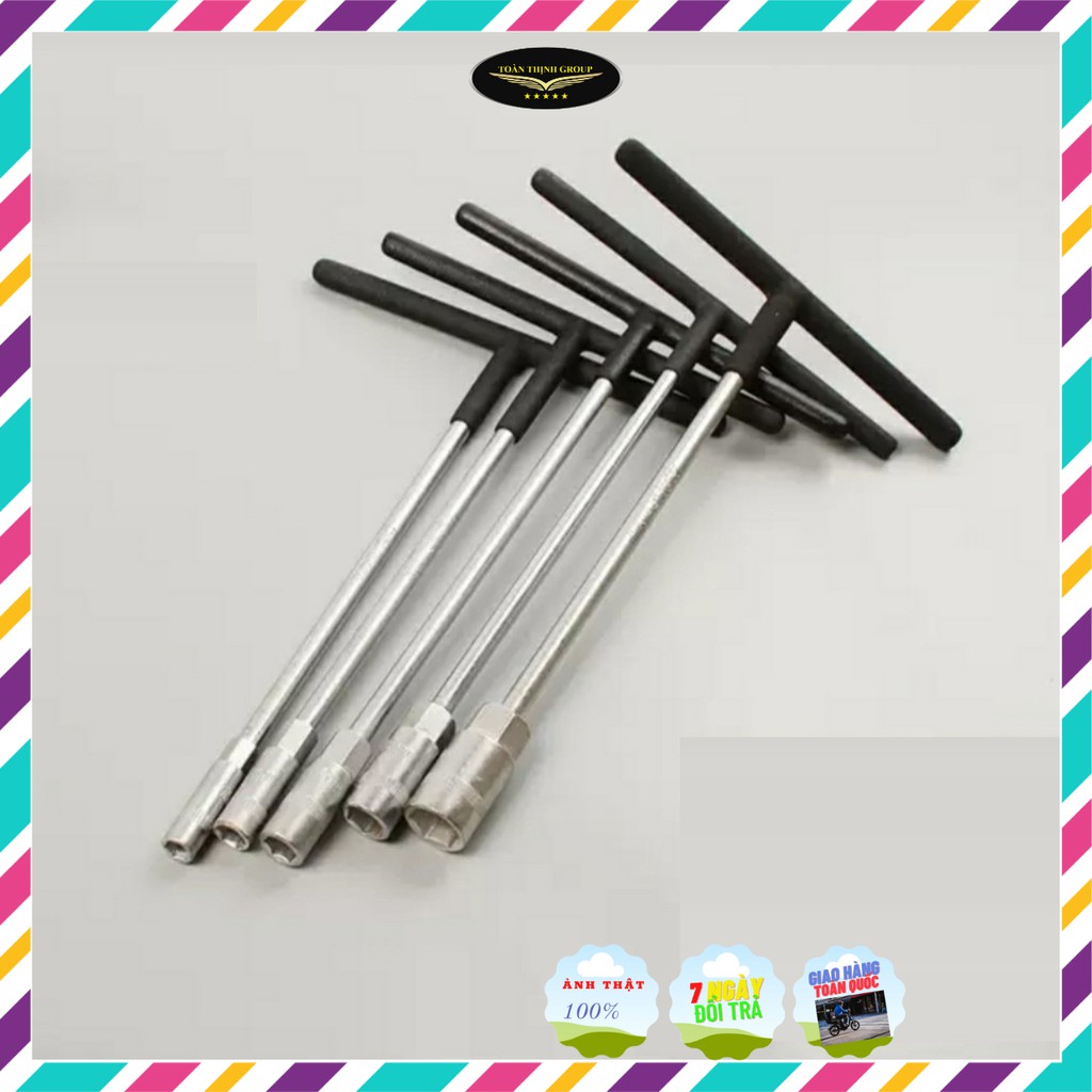 Cần Siết Chữ T - Tay Vặn Khẩu Chữ T Vặn Ốc Đủ Size 8-9-10-11-12-13-14-17-19, Hàng Chuẩn Giá Tốt