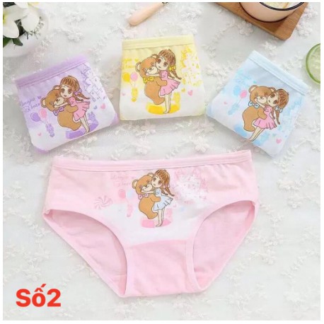 Set 4 quần chíp cotton cho bé gái