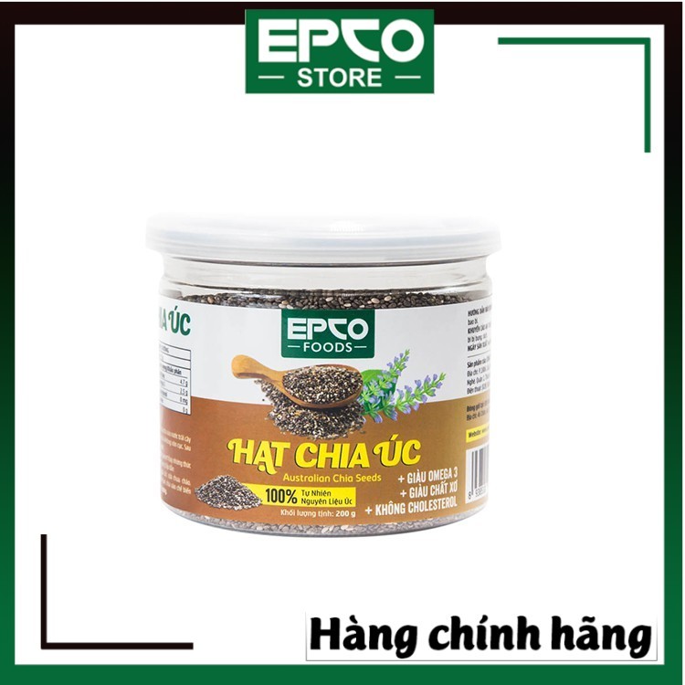 Hạt Chia Úc Giảm Cân EPCO FOODS hũ 200g