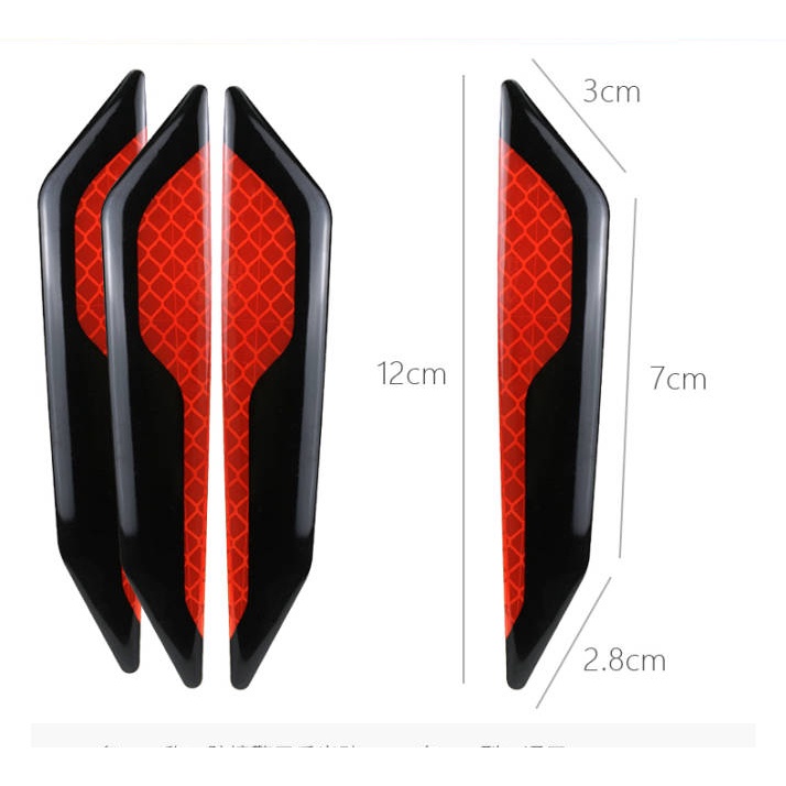 BMW Car Door Reflective Bumper Strip Blade Sticker Anti-Scratch Strip Protection Change Decoration Anti-Car Door Scratch Strip Warning Stickers hAJu