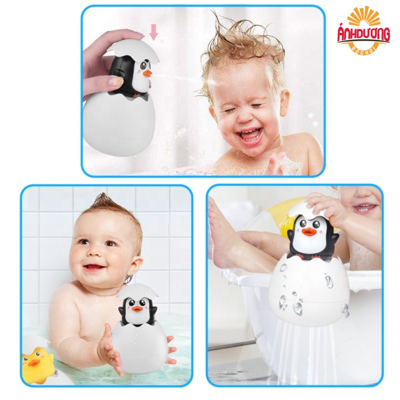 Trứng Gà Phun Nước Thả Bồn Tắm, Trứng Chim Cánh Cụt - Đồ Chơi Nhà Tắm