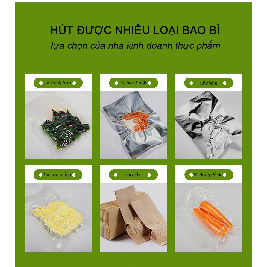 Máy hút chân không không kén túi P290 bảo quản thực phẩm ⭐ hút được cả khô và ướt bản nâng cấp 2021 ⭐ BH 12 Tháng