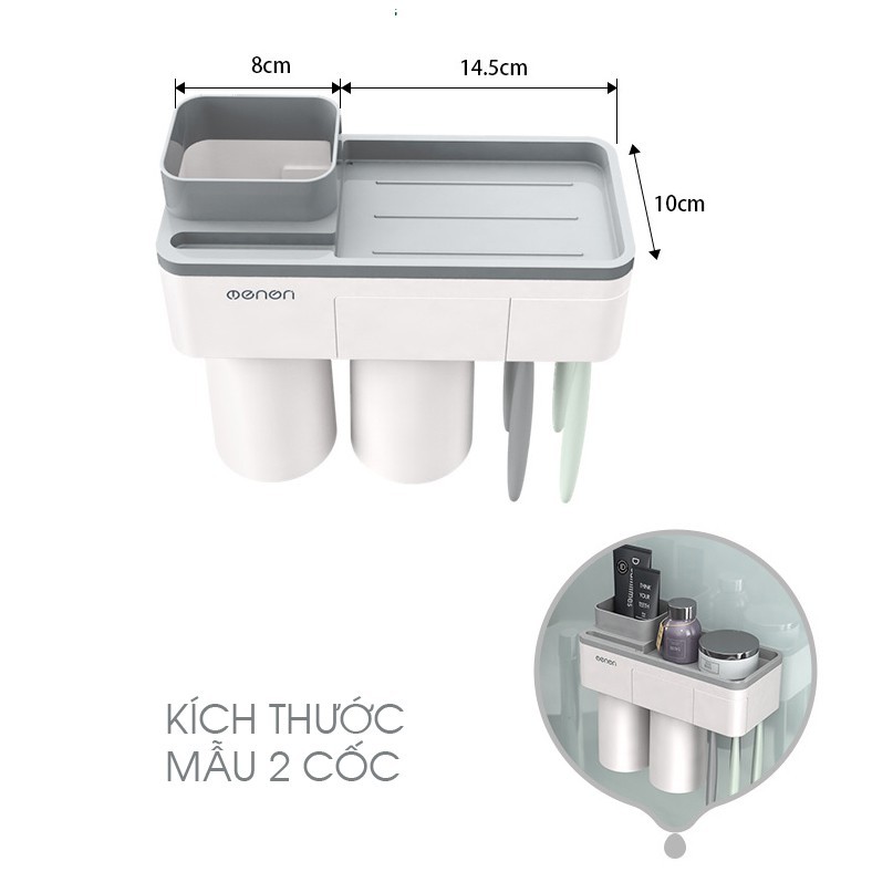 Kệ Để Đồ Đánh Răng Cao Cấp Cốc Hít RE0302