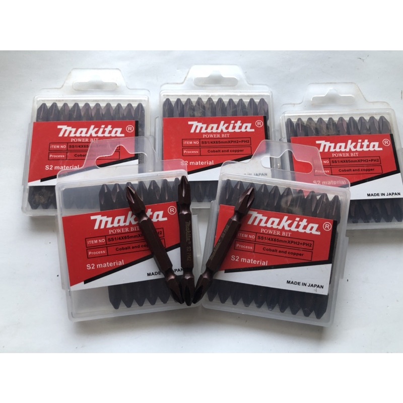 Mũi vít Makita YTB 2 đầu nâu siêu cứng bắn không mẻ đầu, đầu bắn vít, vít nam châm rẻ xịn bake nhật japan bắn tôn
