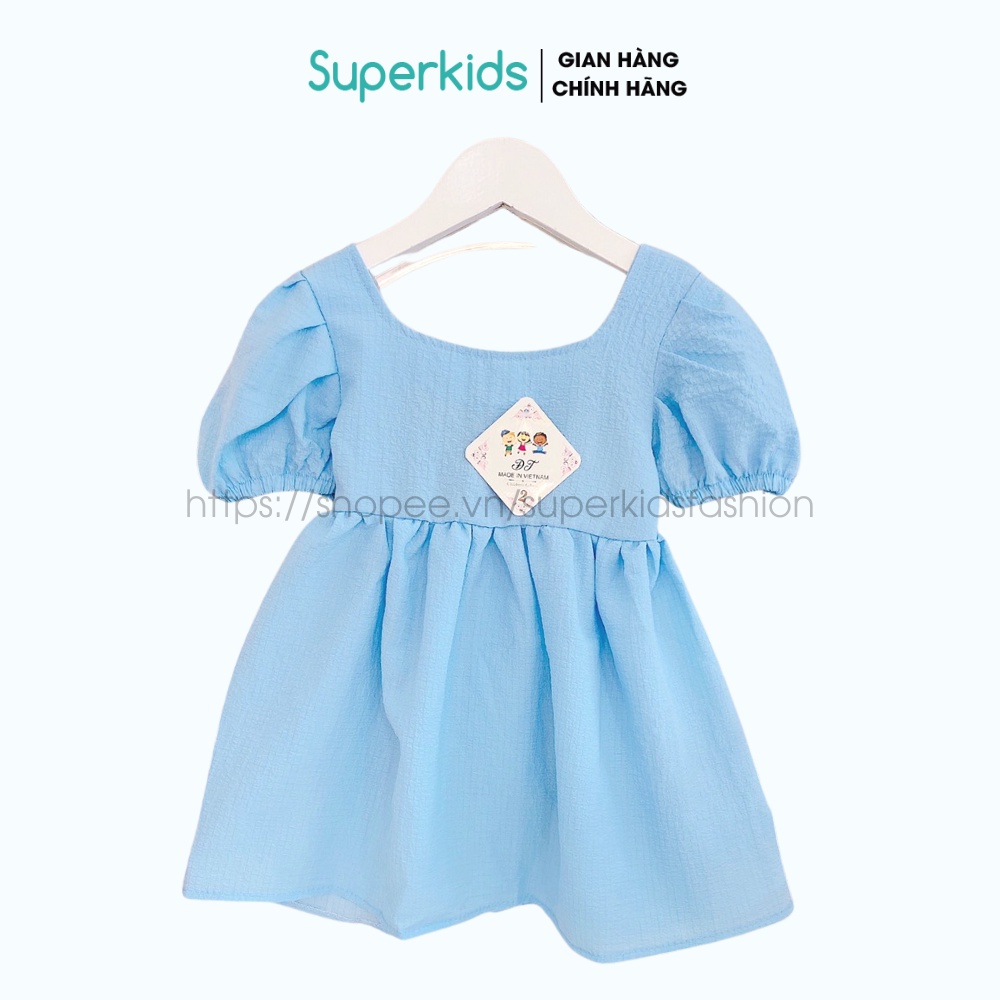 Váy cho bé gái, Đầm đũi xốp tiểu thư 8-22kg QATE785