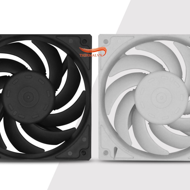 Fan case 12cm Fanner F120 White - Quạt sức gió lớn 78 CFM, thiết kế khung cứng cáp