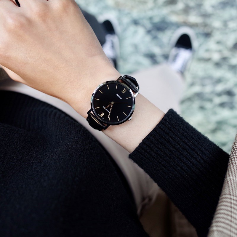 Đồng hồ nữ dây da Casio Anh Khuê LTP-VT01L-1BUDF