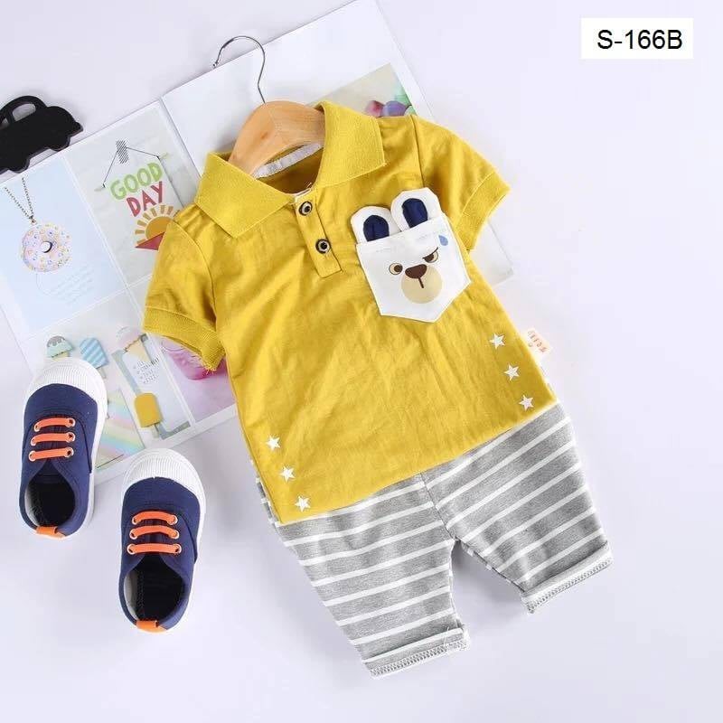 Bộ quần áo mùa hè ngắn tay cổ bẻ, cổ tàu dành cho bé trai bé gái. Tom Duy Kids Shop.